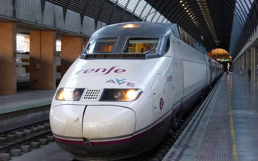 Renfe train in Seville, Spain